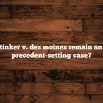 Why does tinker v. des moines remain an important precedent-setting case?